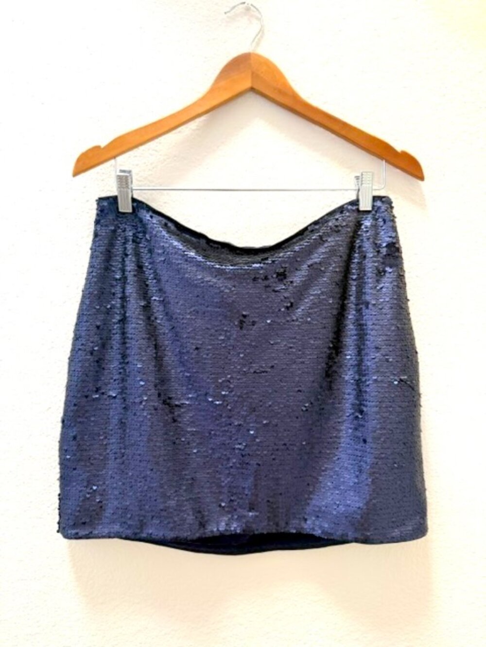 Navy Sequin Skirt - Mini